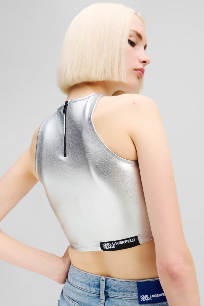 TOP KARL LAGERFELD JEANS KLJ METALLIC TOP - Kép 4
