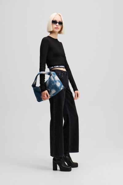 TOP KARL LAGERFELD JEANS KLJ LS MILANO TOP - Fotografie č. 2