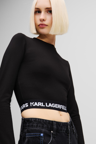 TOP KARL LAGERFELD JEANS KLJ LS MILANO TOP - Fotografie č. 4