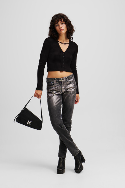 KARDIGAN KARL LAGERFELD JEANS KLJ CROPPED CARDIGAN - Fotografie č. 2