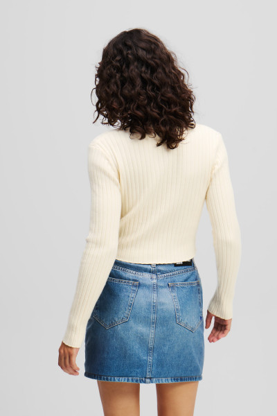 SVETER KARL LAGERFELD JEANS KLJ CROPPED CARDIGAN - Fotografia č. 3