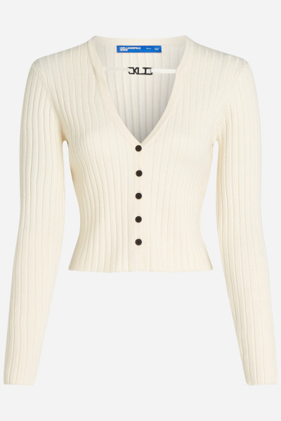 SVETER KARL LAGERFELD JEANS KLJ CROPPED CARDIGAN - Fotografia č. 5