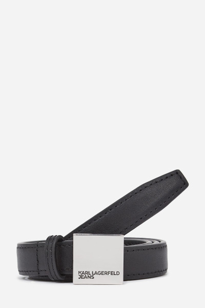 OPASEK KARL LAGERFELD JEANS KLJ THIN LEATHER BELT - Fotografie č. 1