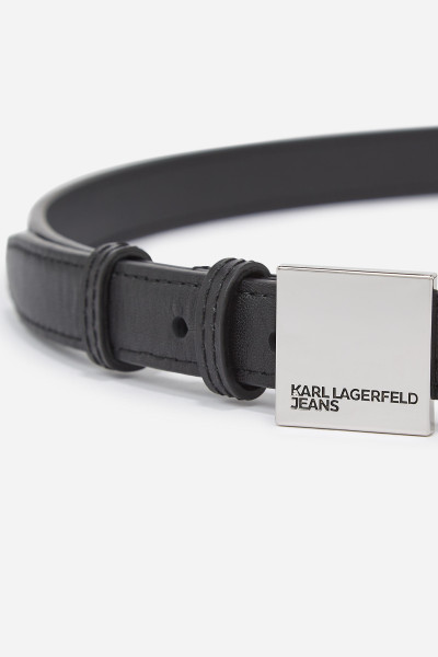 OPASEK KARL LAGERFELD JEANS KLJ THIN LEATHER BELT - Fotografie č. 3