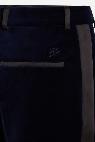 NOHAVICE KARL LAGERFELD HUNS PICK VELVET PANTS - Fotografia č. 8