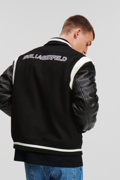 BUNDA KARL LAGERFELD VARSITY BOMBER JACKET - Fotografie č. 4