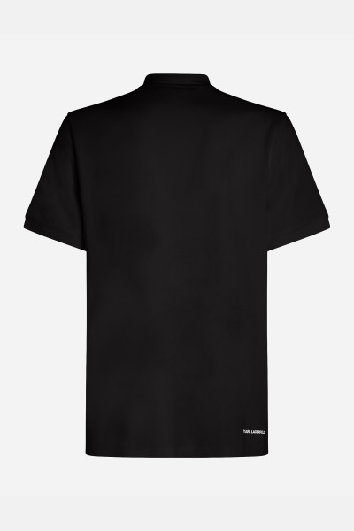 PÓLÓ KARL LAGERFELD ELONGATED LOGO PIQUE POLO - Kép 2