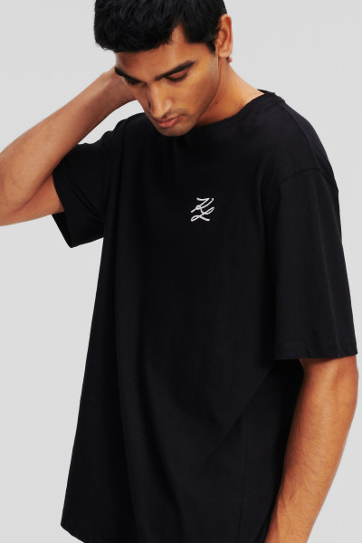 TRIČKO KARL LAGERFELD AUTOGRAPH LINEN BLEND T-SHIRT - Fotografie č. 4