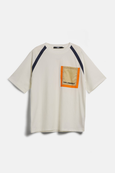 TRIČKO KARL LAGERFELD FABRIC MIX POCKET T-SHIRT - Fotografie č. 1