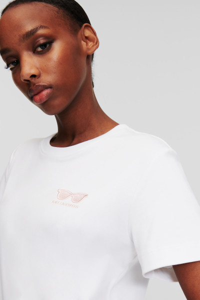 TRIČKO KARL LAGERFELD SUNGLASSES EMBROIDERY T-SHIRT - Fotografia č. 4