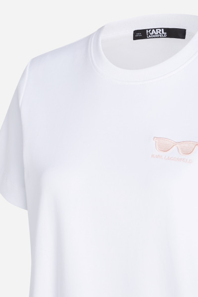 TRIČKO KARL LAGERFELD SUNGLASSES EMBROIDERY T-SHIRT - Fotografia č. 7