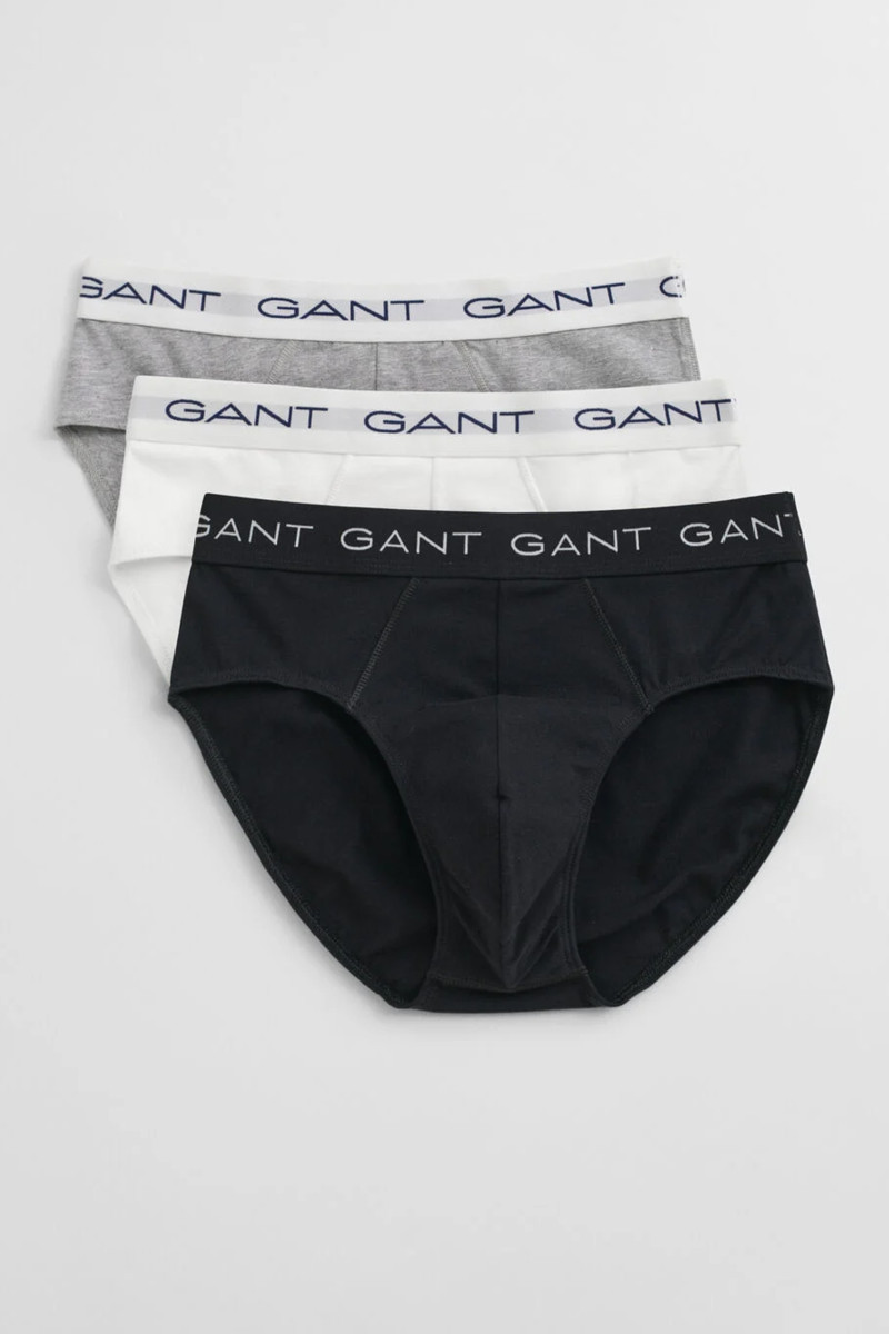 SPODNÁ BIELIZEŇ GANT BRIEF 3-PACK LIGHT GREY MELANGE