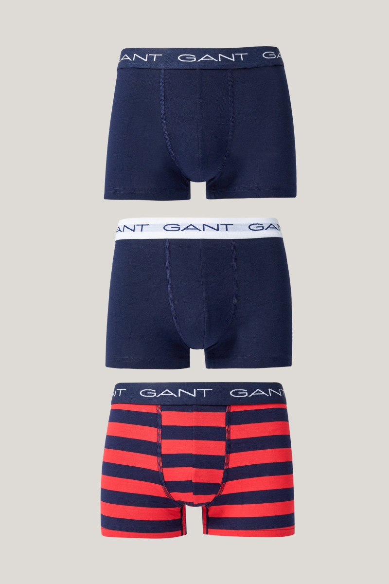 SPODNÍ PRÁDLO GANT STRIPE TRUNK 3-PACK EVENING BLUE