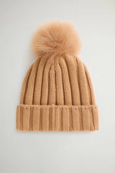 ČAPICA WOOLRICH BEANIE CASHMERE POM POM - Fotografia č. 2
