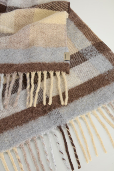 SÁL WOOLRICH NEEDLE PUNCH CHECK SCARF - Kép 4