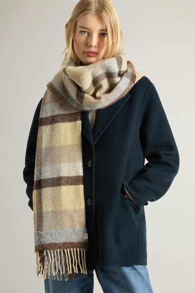 SÁL WOOLRICH NEEDLE PUNCH CHECK SCARF - Kép 2