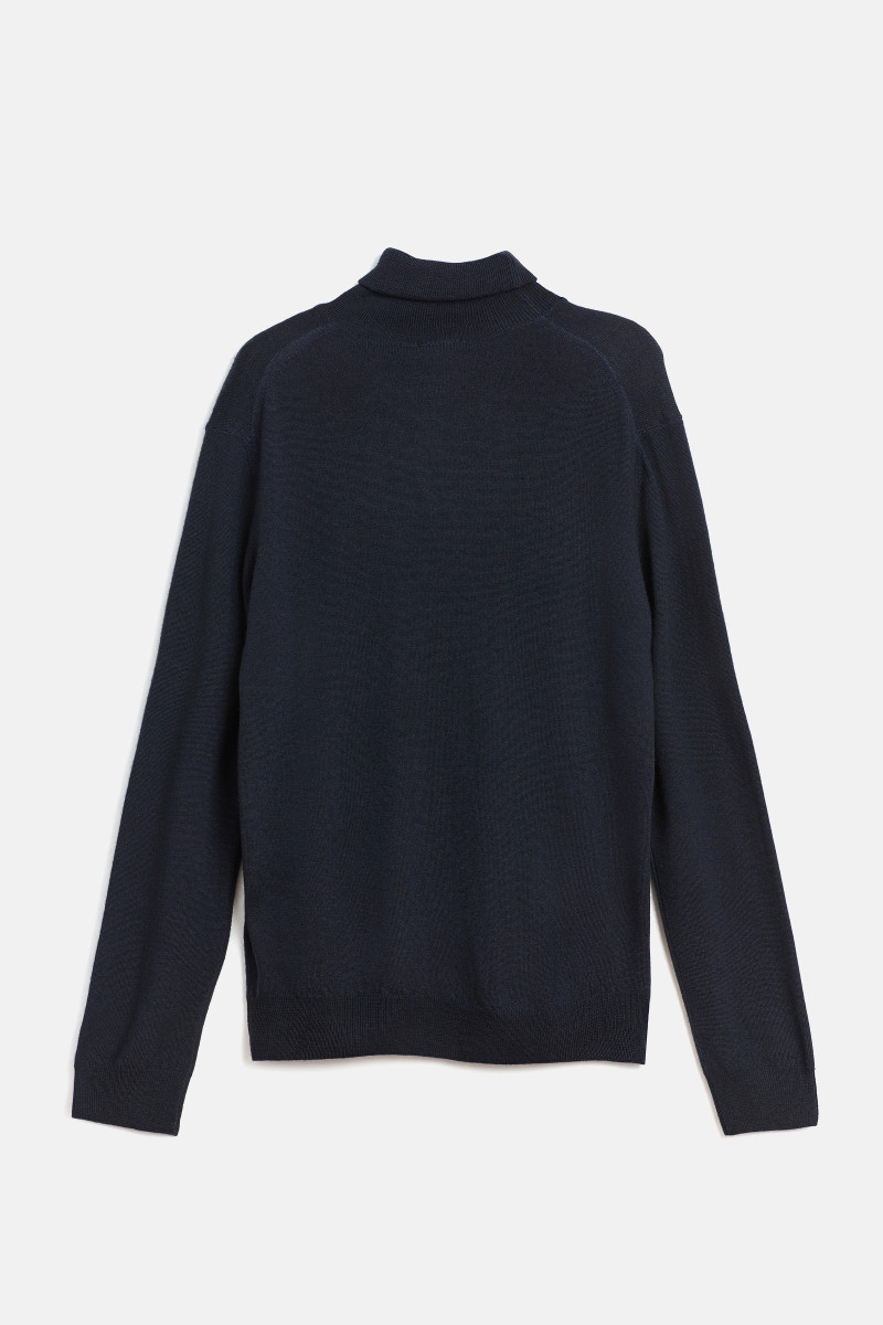 Rolák Woolrich Gd Knitted Turtleneck Melton Blue