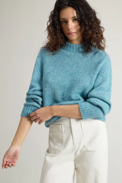PULÓVER WOOLRICH BABY ALPACA CREWNECK - Kép 4