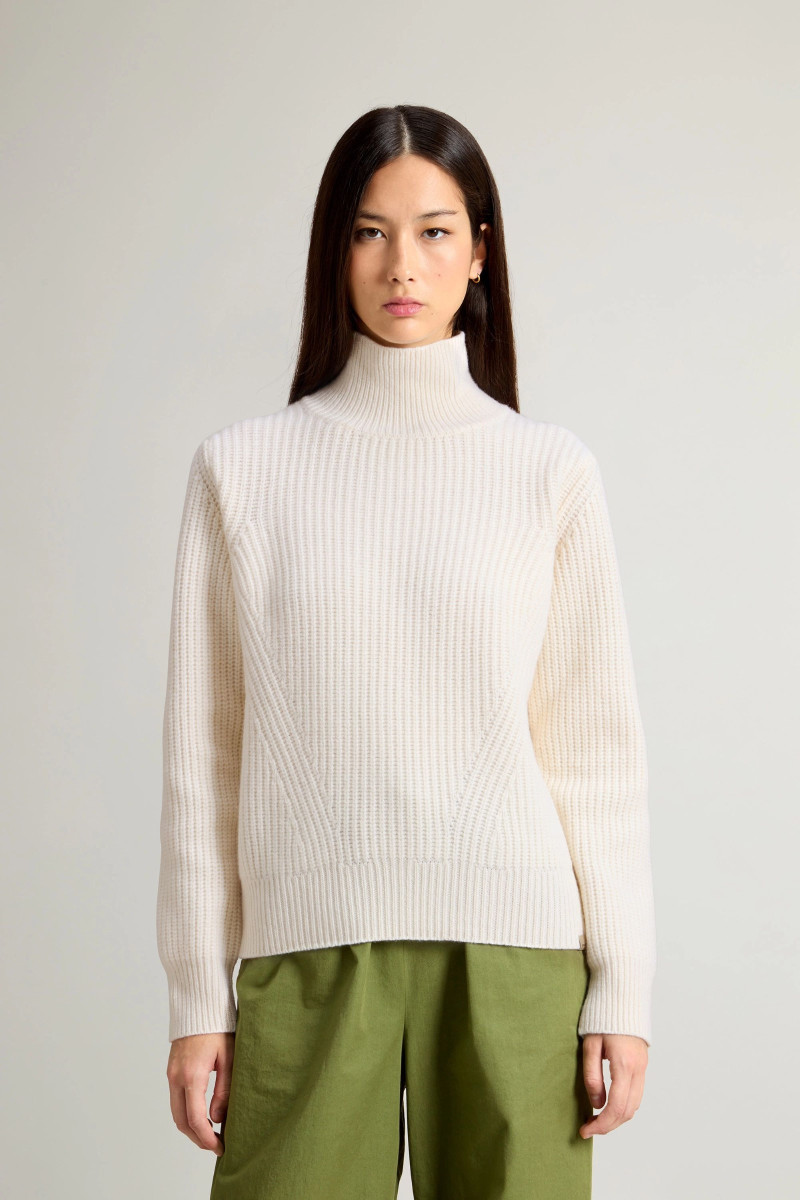 Rolák Woolrich Canberra Turtleneck Plaster White