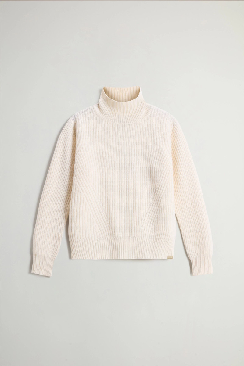 Rolák Woolrich Canberra Turtleneck Plaster White
