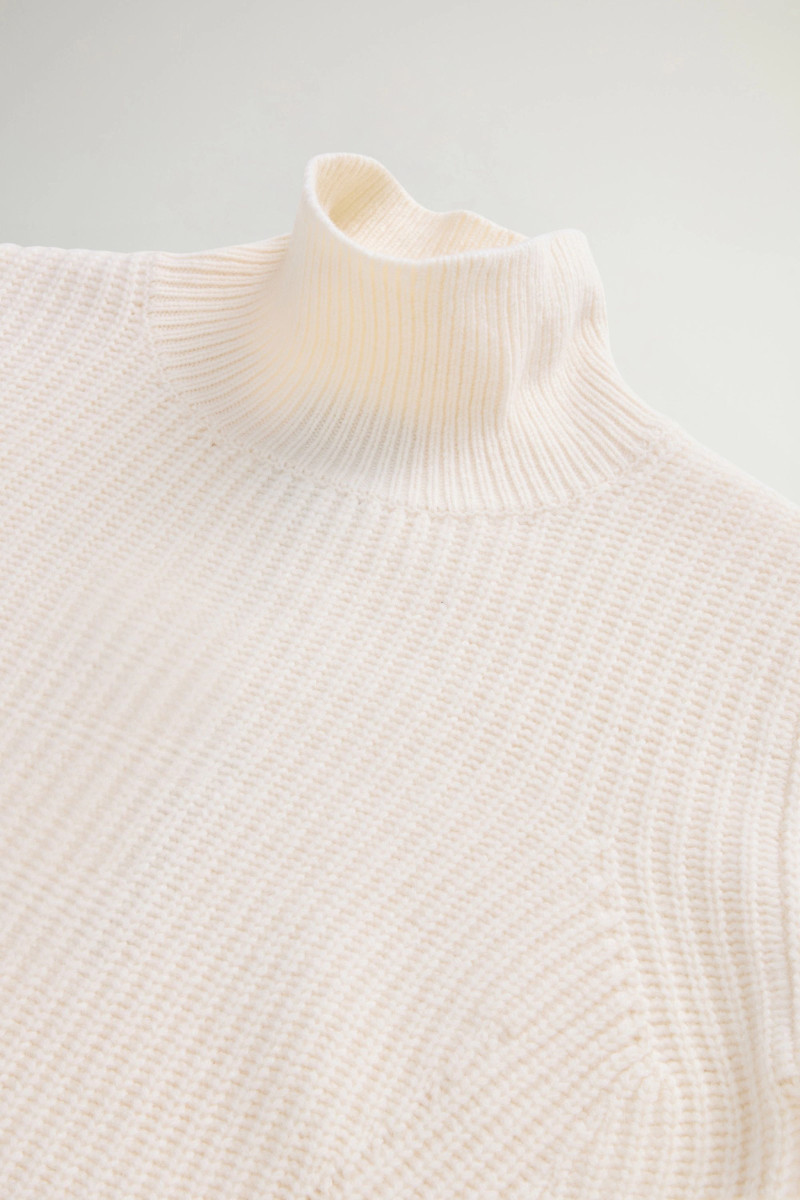 Rolák Woolrich Canberra Turtleneck Plaster White