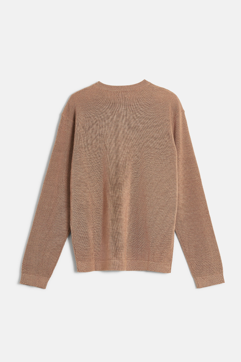Sveter Woolrich Micro Stitch Crewneck Gold Khaki