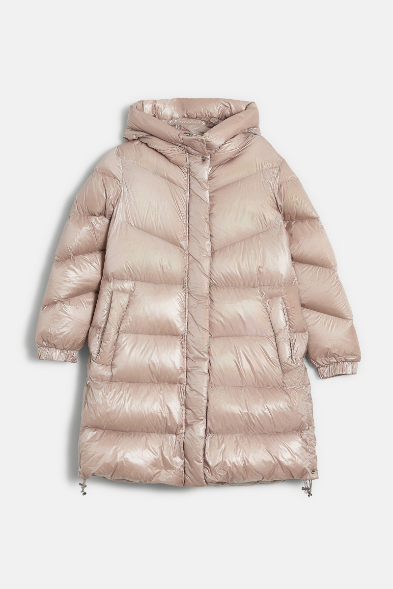 Bunda Woolrich Aliquippa Long Puffer Jacket Light Taupe