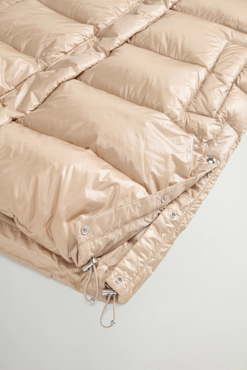 Bunda Woolrich Aliquippa Long Puffer Jacket Oxford Tan