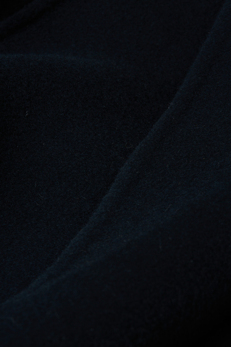 Kabát Woolrich Double Wool Belted Coat Melton Blue