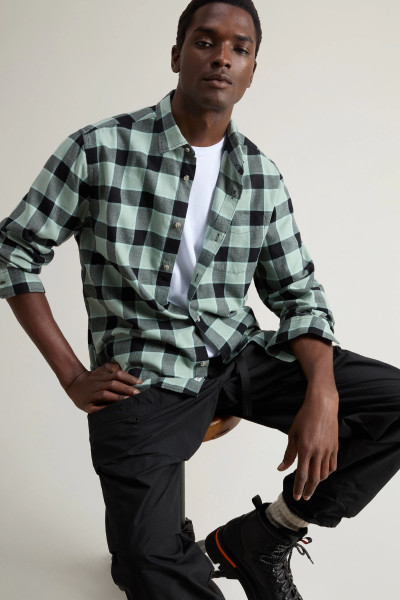 ING WOOLRICH LIGHT FLANNEL CHECK SHIRT - Kép 4