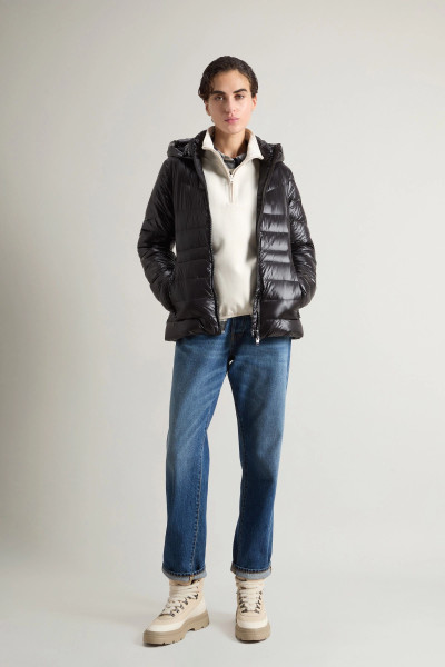 MELEGÍTŐ FELSŐ WOOLRICH INTERLOCK FLEECE HALF ZIP - Kép 2