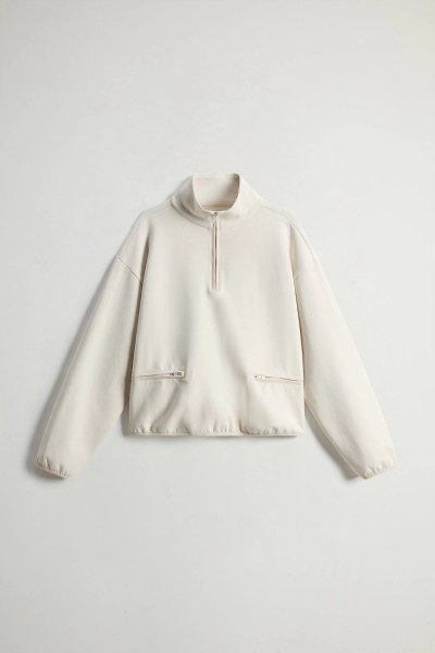 MELEGÍTŐ FELSŐ WOOLRICH INTERLOCK FLEECE HALF ZIP - Kép 5