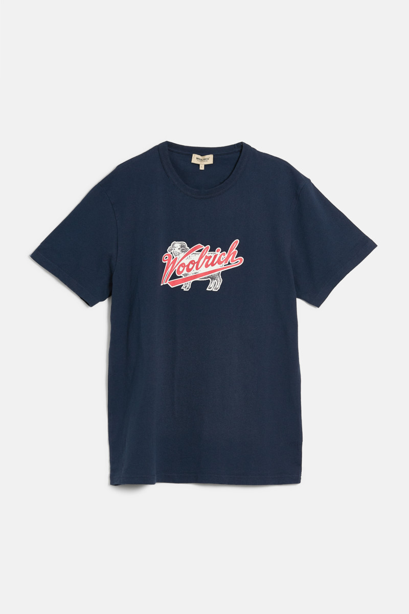 Póló Woolrich Sheep Graphic T-Shirt Melton Blue