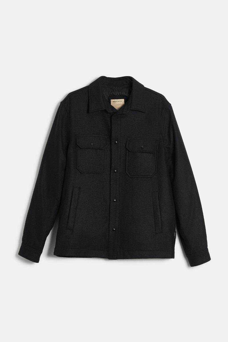 Bunda Woolrich Alaskan Wool Overshirt Black