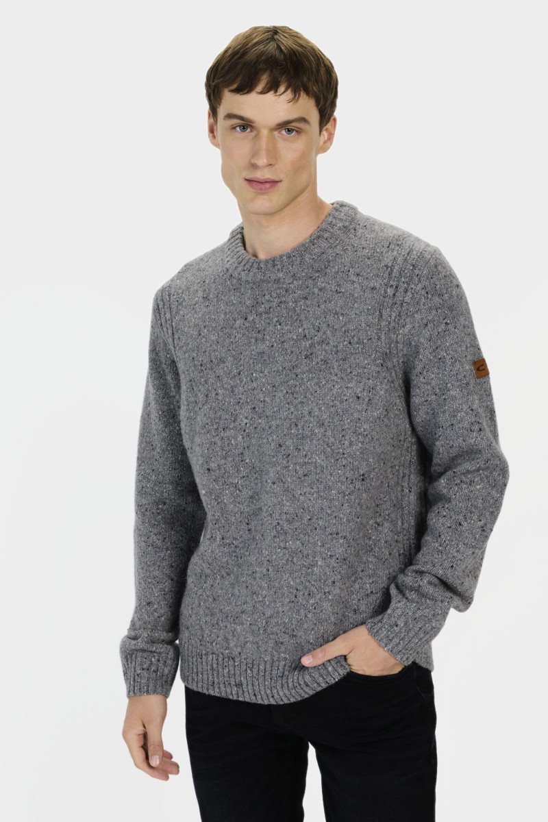Pulóver Camel Active Pullover Crewneck Grey Melange