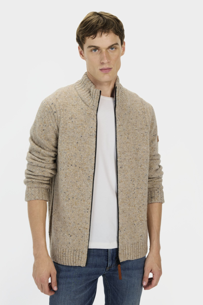Pulóver Camel Active Knitted Jacket Sand