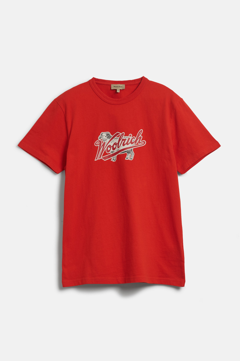Póló Woolrich Sheep Graphic T-Shirt Fiery Red