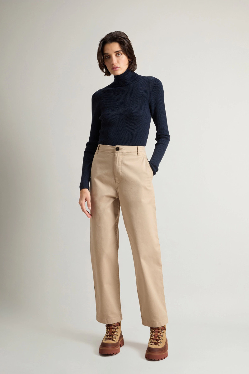 Nadrág Woolrich Classic Stretch Twill Pant Feather Beige