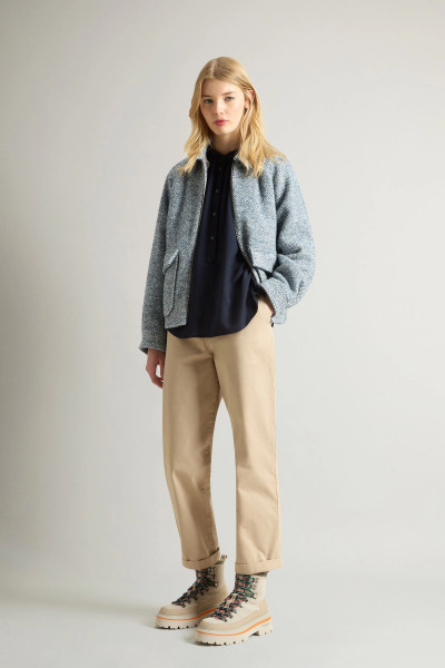 BLÚZ WOOLRICH LIGHT GAUZE WOOL SHIRT - Kép 2