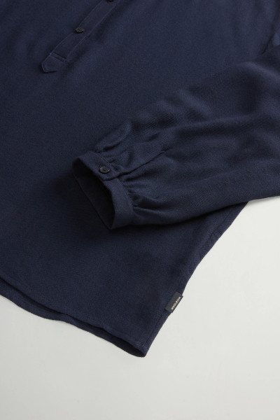 BLÚZ WOOLRICH LIGHT GAUZE WOOL SHIRT - Kép 7