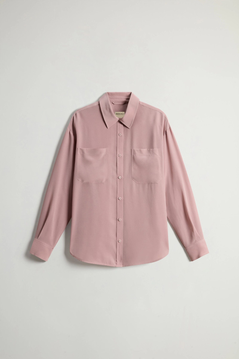 Košeľa Woolrich Washed Silk Shirt Woodrose