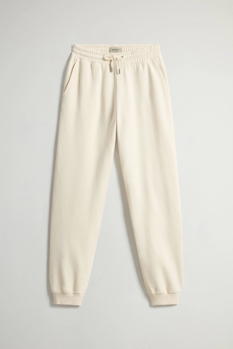 Tepláky Woolrich Light Fleece Pant Milky Cream