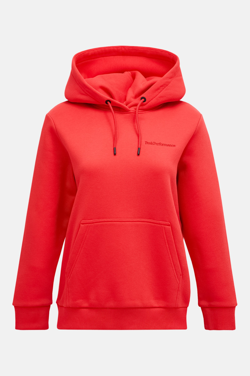 Mikina Peak Performance W Original Small Logo Hoo Brilliant Red/Black/