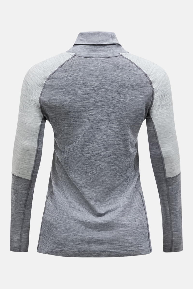 Termo Bielizeň Peak Performance W Magic Rollneck Med Grey Melange/Black/