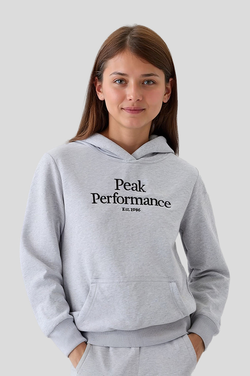 Melegítőfelső Peak Performance Jr Original Hood Mel Med Grey Mel