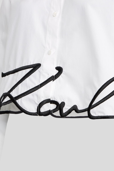 KOŠILE KARL LAGERFELD CROPPED KARL SIGNATURE SHIRT - Fotografie č. 7