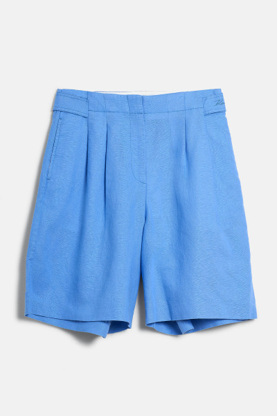 ŠORTKY KARL LAGERFELD LINEN BLEND SHORTS - Fotografie č. 1