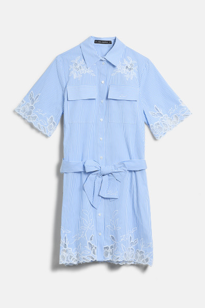 ŠATY KARL LAGERFELD EMBROIDERY CUT OUT DRESS - Fotografie č. 1