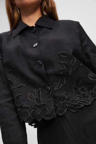 BUNDA KARL LAGERFELD EMBROIDERY CUT OUT JACKET - Fotografia č. 4