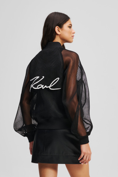BUNDA KARL LAGERFELD MESH BOMBER - Fotografie č. 2